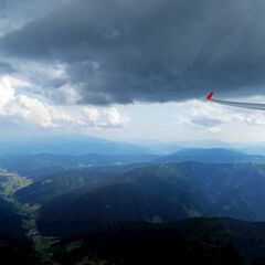 Flugwegposition um 13:55:08: Aufgenommen in der Nähe von Bretstein, 8763, Österreich in 2400 Meter